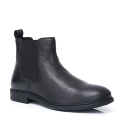 МЪЖКИ БОТИ ОТ ЕСТЕСТВЕНА КОЖА МОДЕЛ 22670 BLACK, Черен, Размер 45