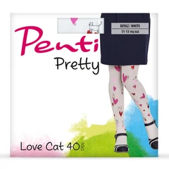 Детски Чорапогащи Penti Love Cat, 40 ден, 11-13 год., Бели, р-р 5