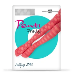 Детски чорапогащник Penti Pretty Lollipop, Бял, Размер 3
