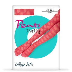 Детски чорапогащник Penti Pretty Lollipop, Корал, Размер 2