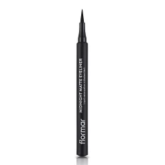  Течна матова очна линия Flormar Midnight eyeliner, Черен, 01 